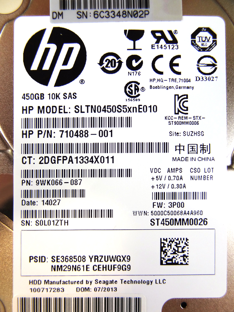 HP 728572-001 450GB 10K SAS SFF