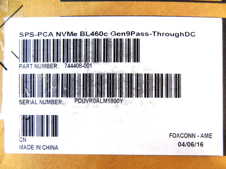 HP 744408-001 BL460C G9 NVME PCA BOARD *New Seald Spare* - 740052-001