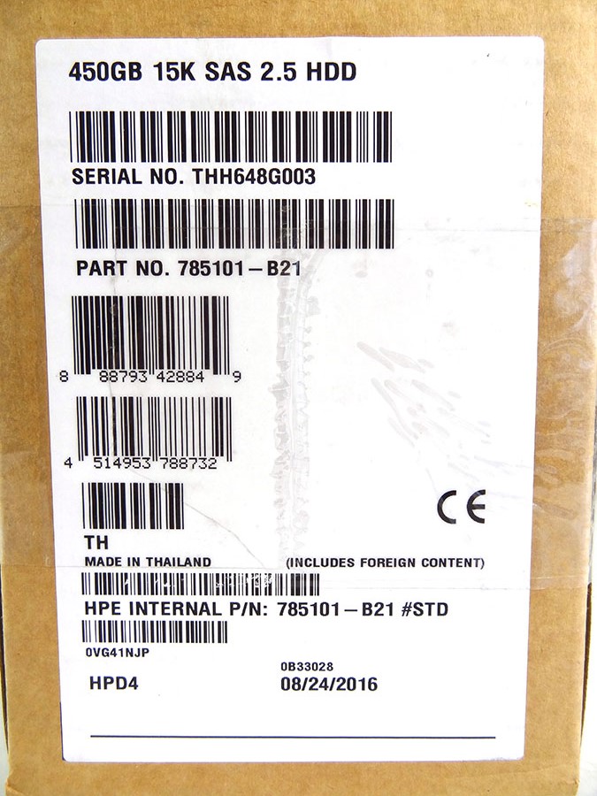 HP 785101-B21 450GB 15K 12G SAS 2.5 HDD *New Sealed* - 785408-001