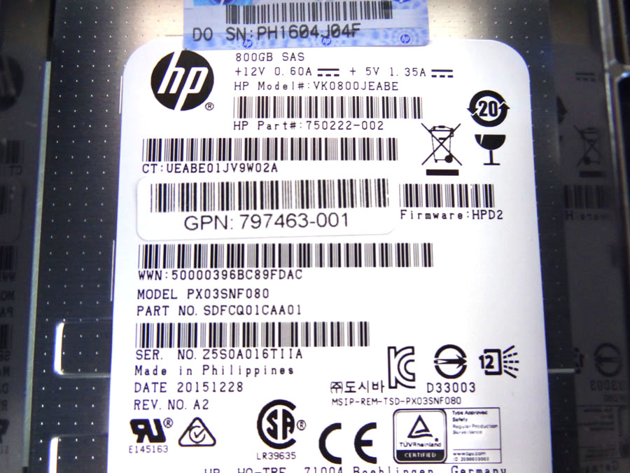 HP 797463-001 800GB 12G SAS VE 3.5 LP *New Bulk* 