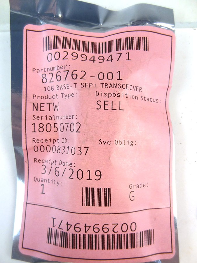 HP 826762-001 10GBASE-T SFP+ - 813874-B21 