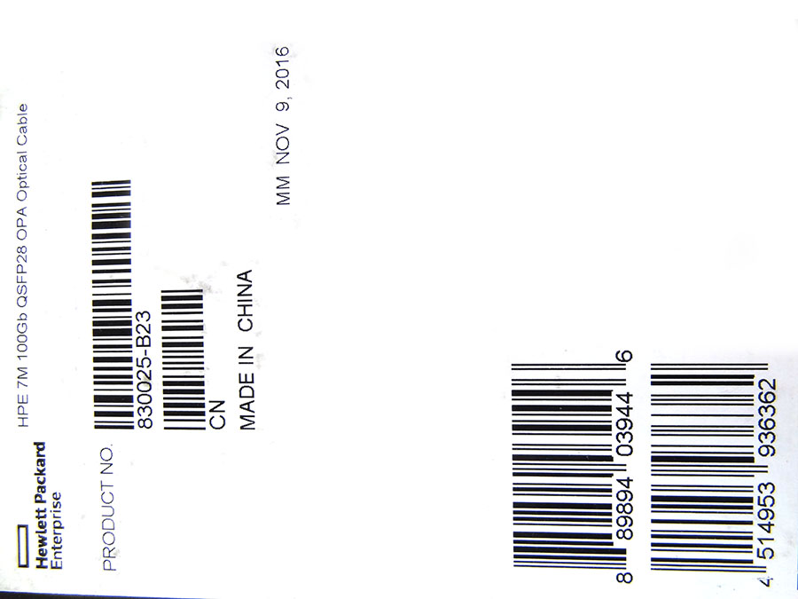 HP 830025-B23 7M 100GB QSFP28 OPTICAL CABLE *New Sealed* - 841900-001