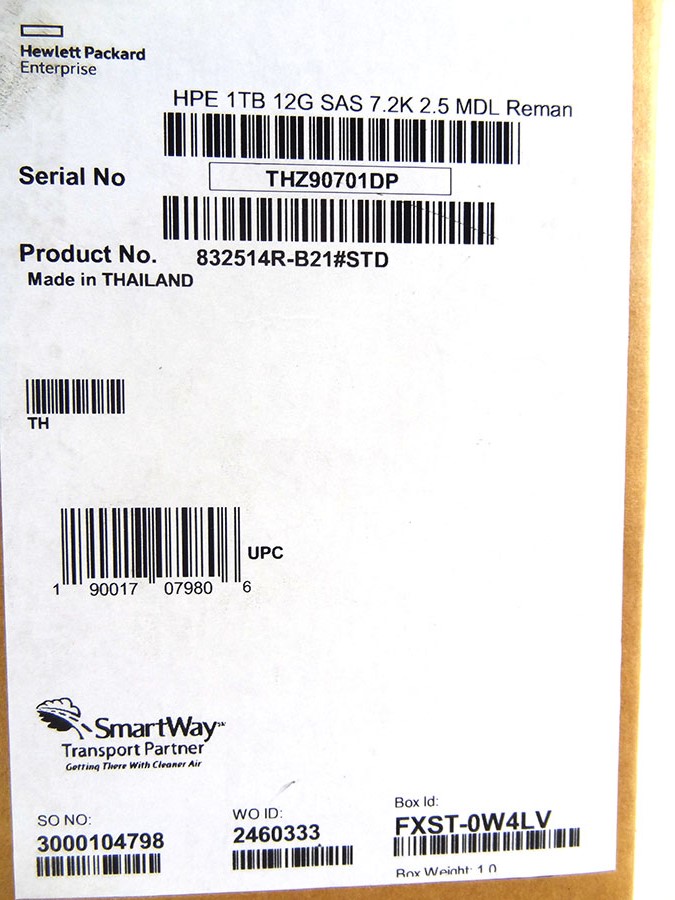 HP 832514-B21 1TB SAS 12G MIDLINE 7.2K SFF - 832511-001, 832520-003, 832984-001