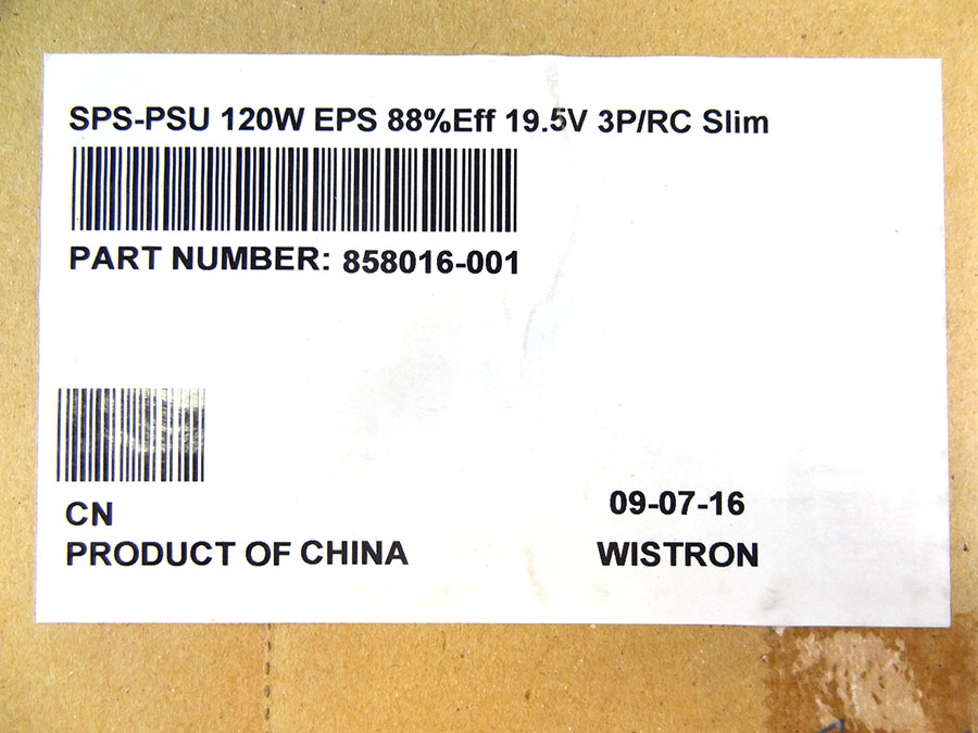 HP 858016-001 120W EPS 88% EFF POWER SUPPLY 
