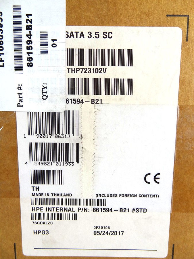 HP 861594-B21 8TB SATA 6G MDL LFF HD *New Sealed* - 861609-001