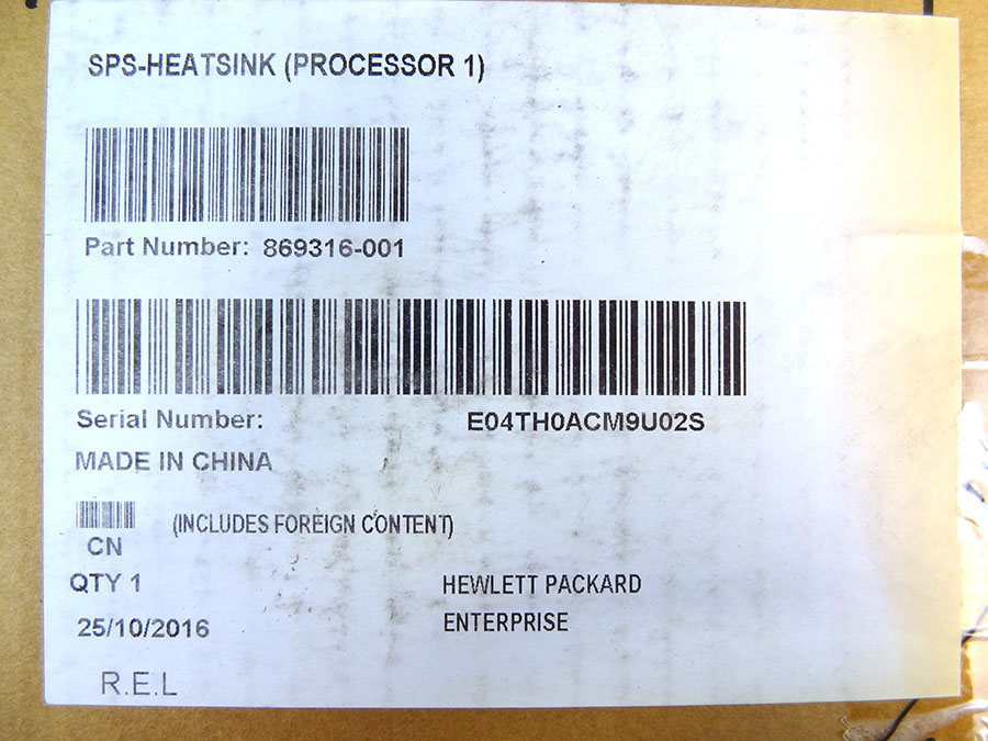 HP 869316-001 SPS-HEATSINK (PROCESSOR 1)
