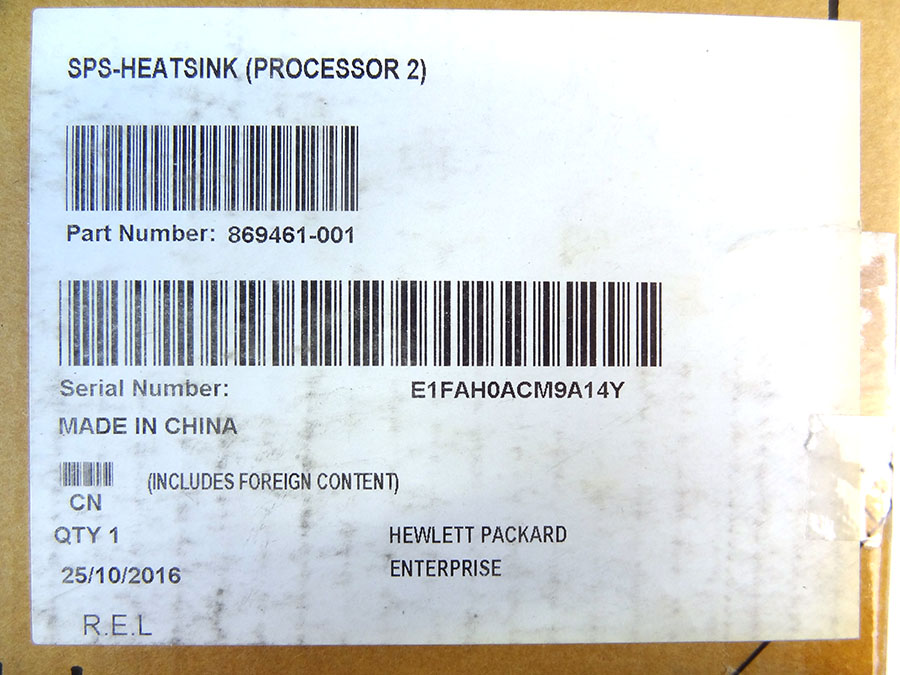 HP 869461-001 SPS-HEATSINK (PROCESSOR 2)