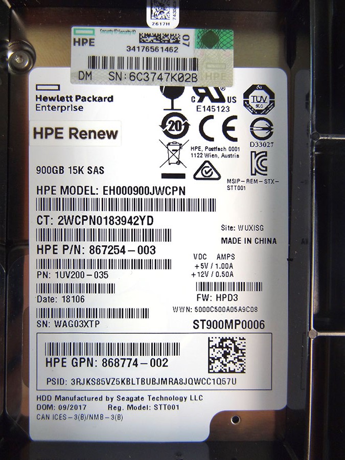 HP 870761-B21 900GB SAS 12G 15K LFF - 870796-001 