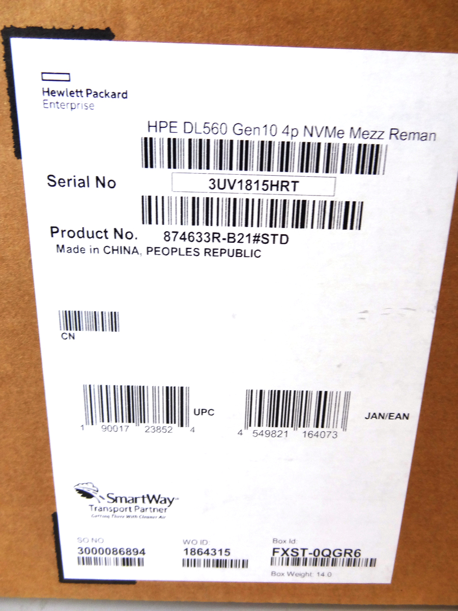 HP 874633-B21 DL560 GEN10 4P NVME MEZZ CARD - 877951-001 