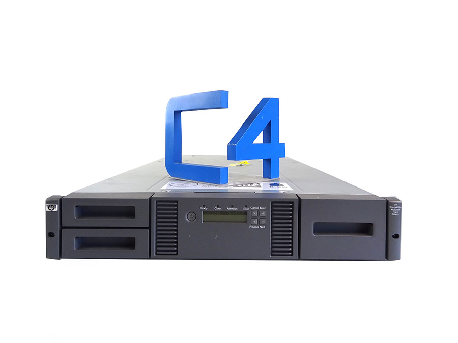HP AJ034A 19.2TB/38.4TB STORAGEWORKS MSL2024 LTO-4 ULTRIUM 1840 2U FC RM TAPE LIBRARY - 407351-002