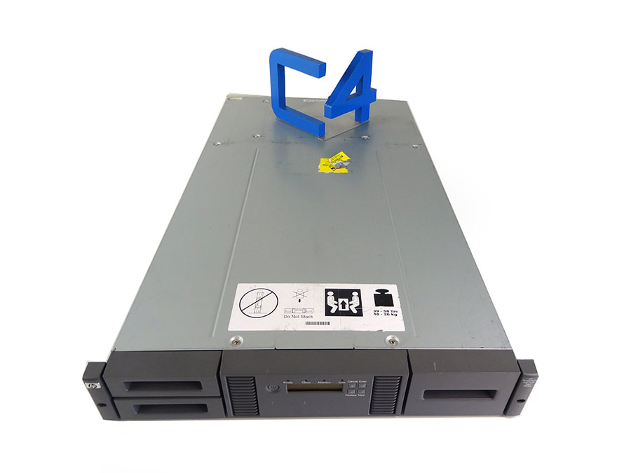 HP AJ034A 19.2TB/38.4TB STORAGEWORKS MSL2024 LTO-4 ULTRIUM 1840 2U FC RM TAPE LIBRARY - 407351-002