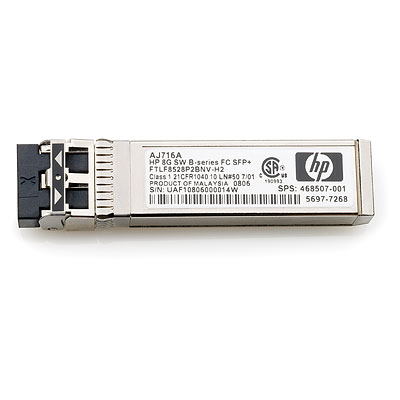 HP AJ716B 8GB SHORT WAVE B-SERIES SFP+ 1 - 670504-001, AJ716A, 468507-001 