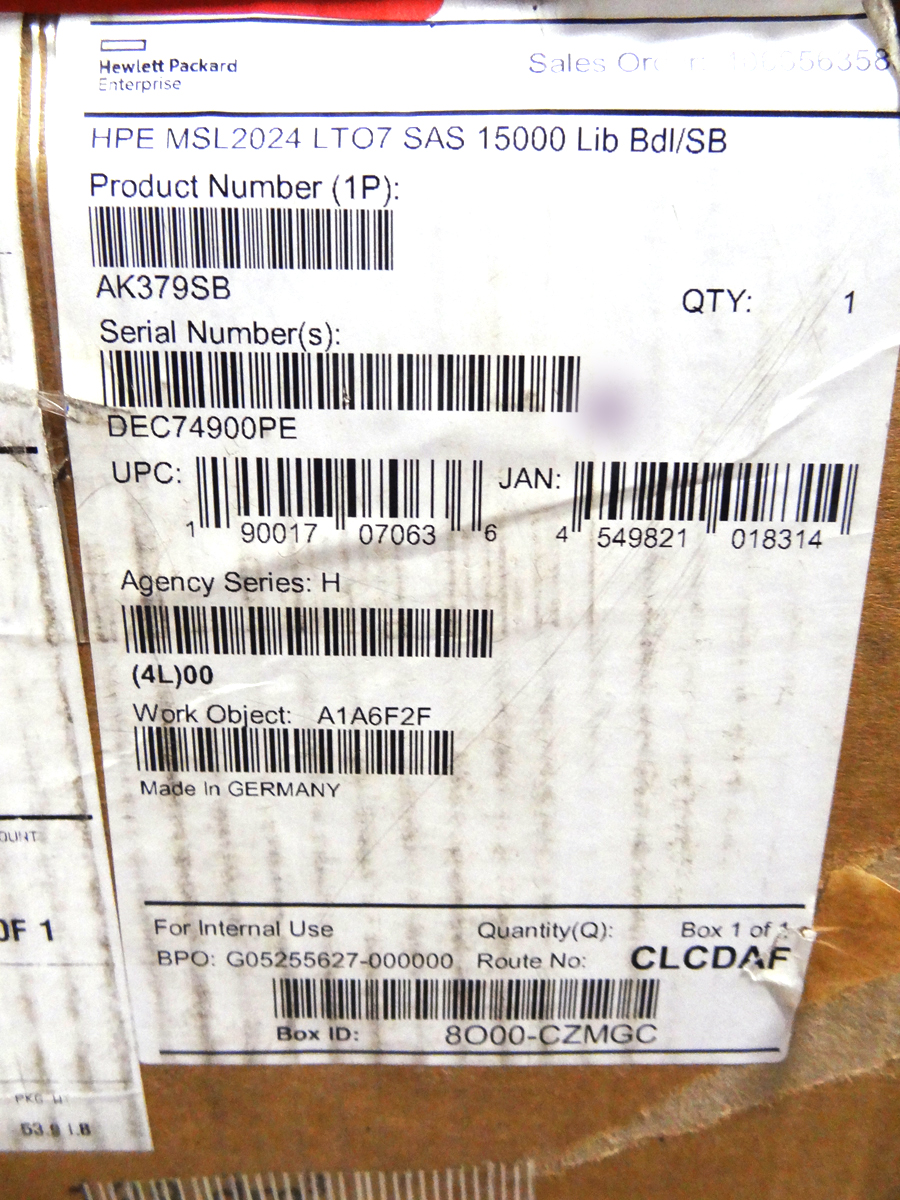 HP AK379SB MSL2024 LTO-7 15000 SAS LIBRARY 