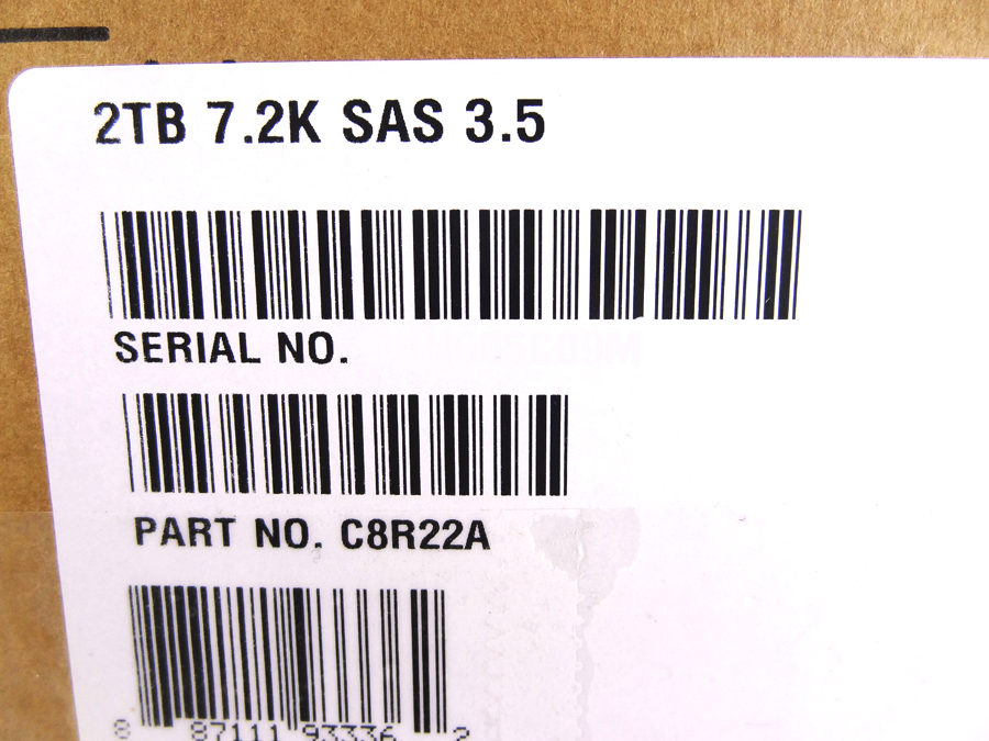 HP C8R22A 2TB 7200RPM 3.5INCH LFF SAS-6GBPS MIDLINE SELF ENCRYPTED HOT SWAP HARD DRIVE WITH TRAY FOR MSA
