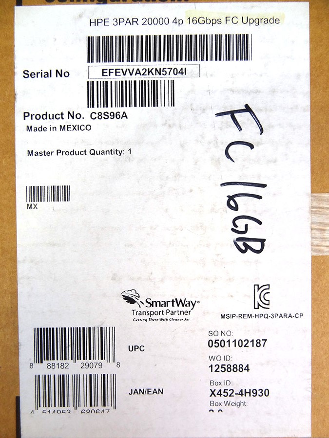 HP C8S96A 3PAR 4PORT 16GB FC ADAPTER *New Sealed* - 782412-001