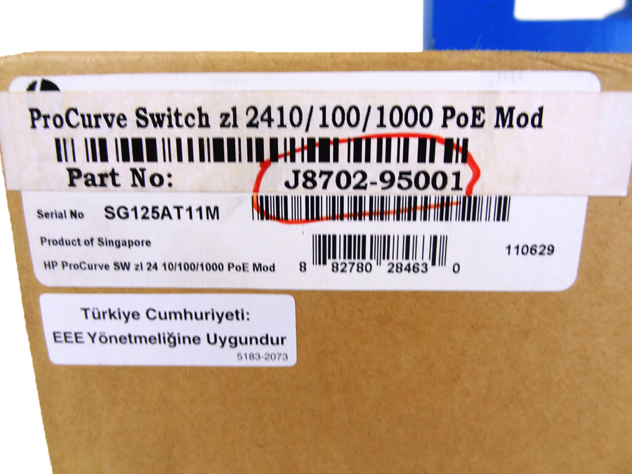 HP J8702A 5400ZL 24P 10/100/1000 POE 24 PORTS MODULE - J8702-61201, J8702-69001