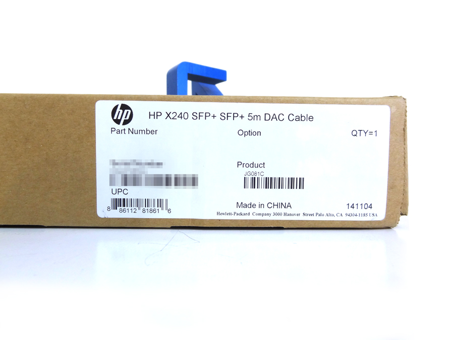 HP JG081B 5M (16.4FT) X240 10G SFP+ TO SFP+ DIRECT ATTACH CABLE