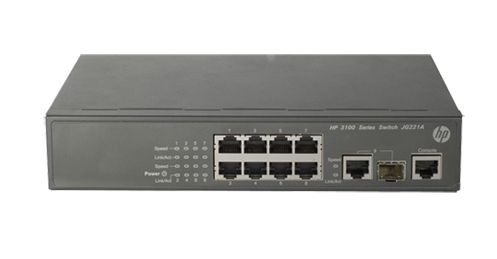 HP JG221A 3100-8 V2 SI L2 ETHERNET SWITCH *HP Renew* - JG221-61001, JG221-61101