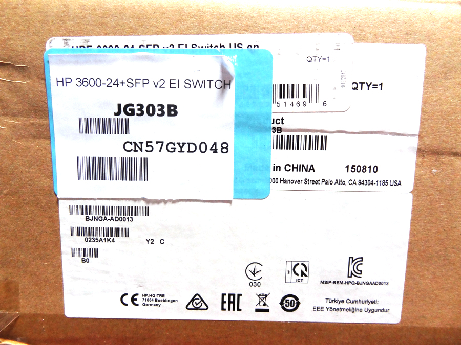 HP JG303B 3600-24-SFP V2 EI SWITCH - JG303-61201, JG303A