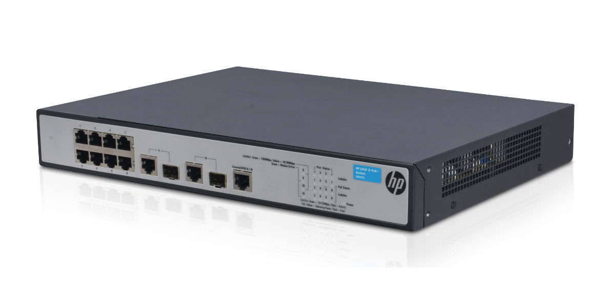 HP JG537A PROCURVE 1910-8-POE+ SWITCH *HP Renew* - JG537-61001, JG537-61101