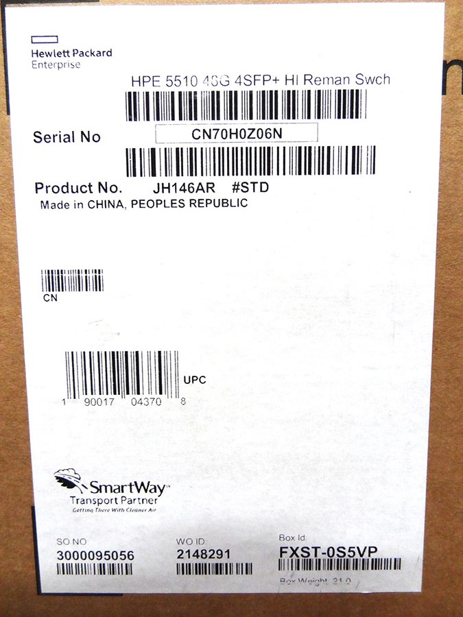 HP JH146A 5510 48G 4SFP+ HI SWITCH *HP RENEW* - JH146-61001
