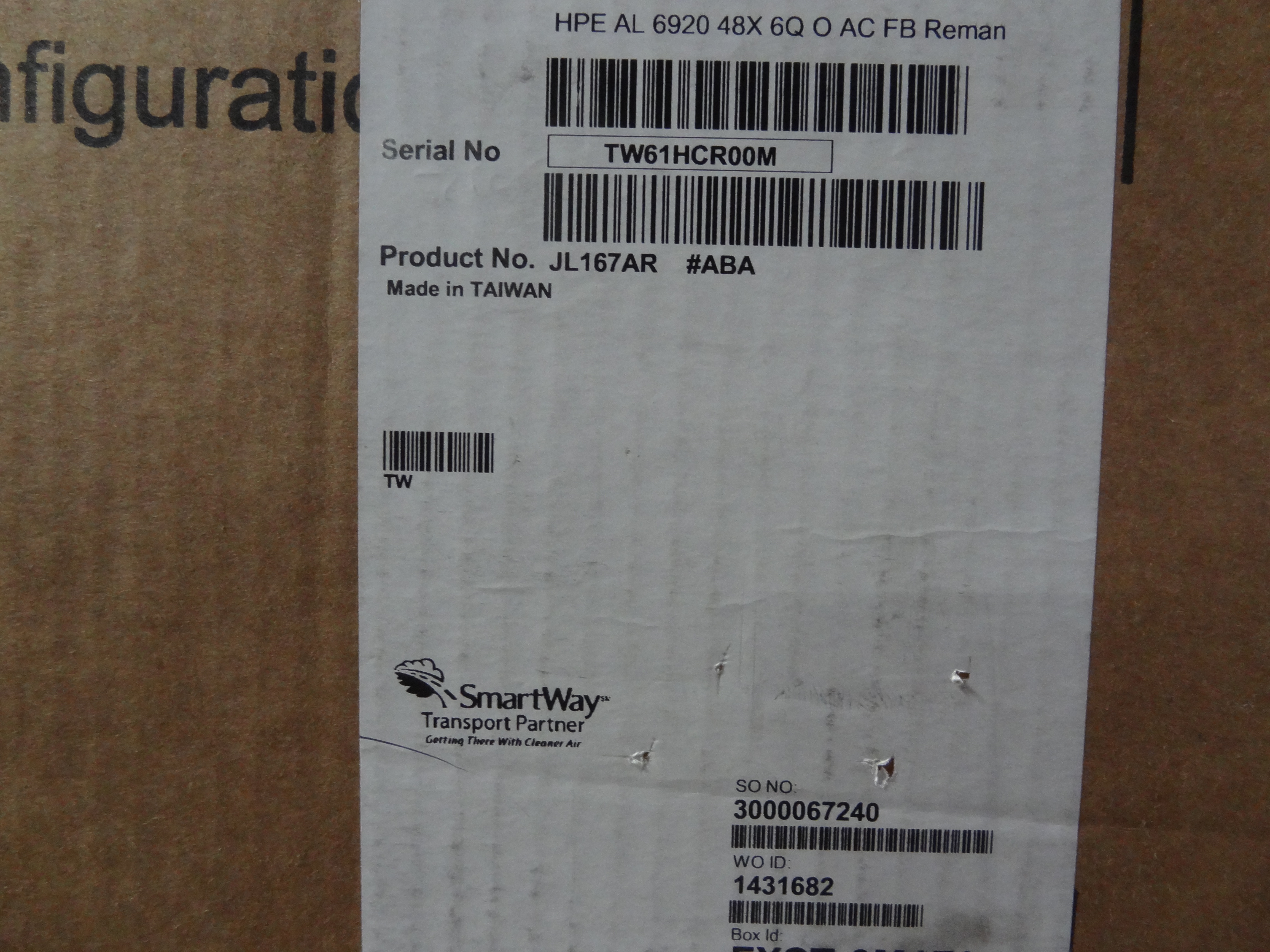 HP JL167A ALTOLINE 6920 48XG 6QSFP+ X86 ONIE FRONT-TO-BACK SWITCH *HP Renew* 