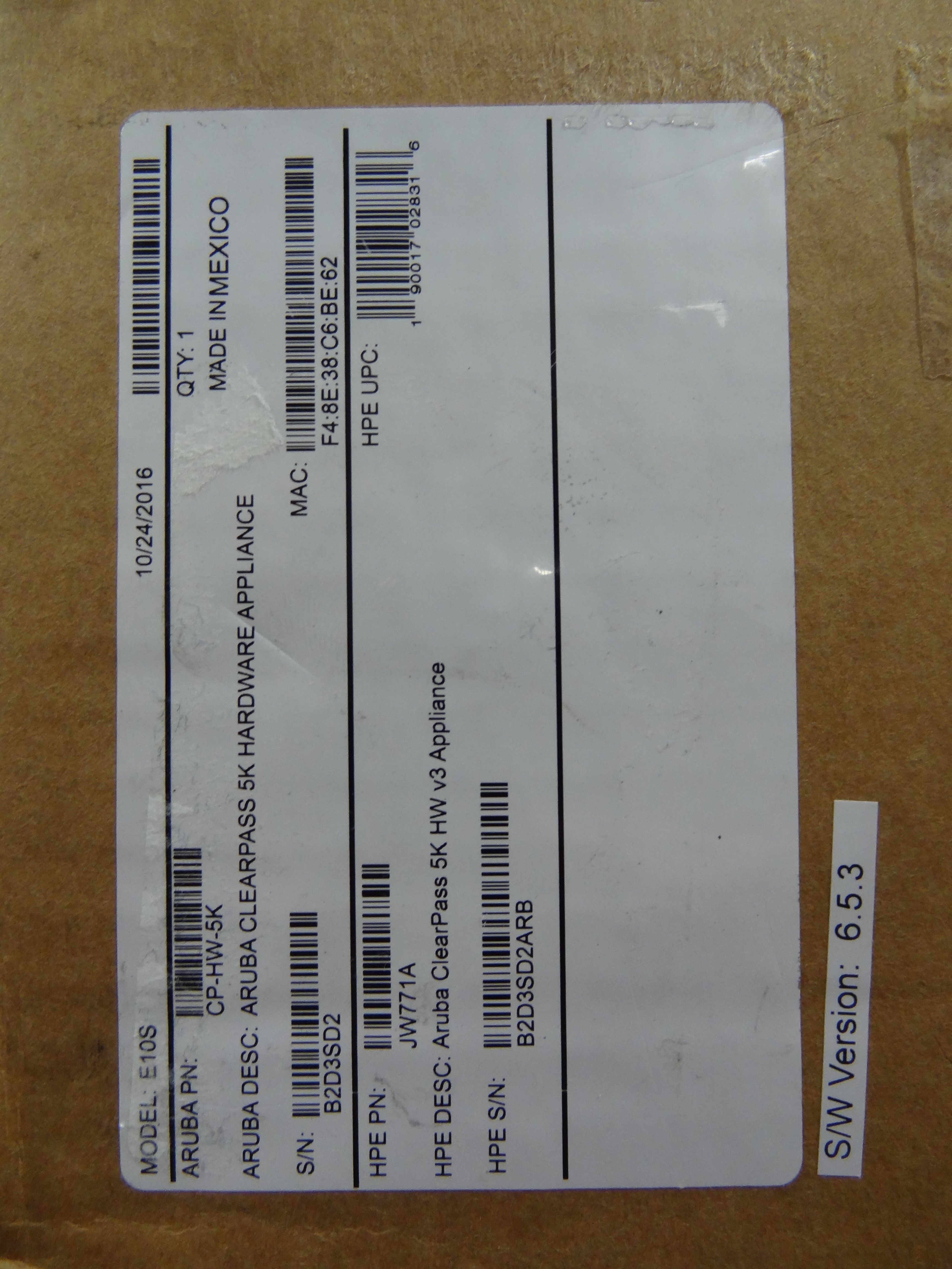 HP JW771A ARUBA CLEARPASS 5000 - JW771-61001