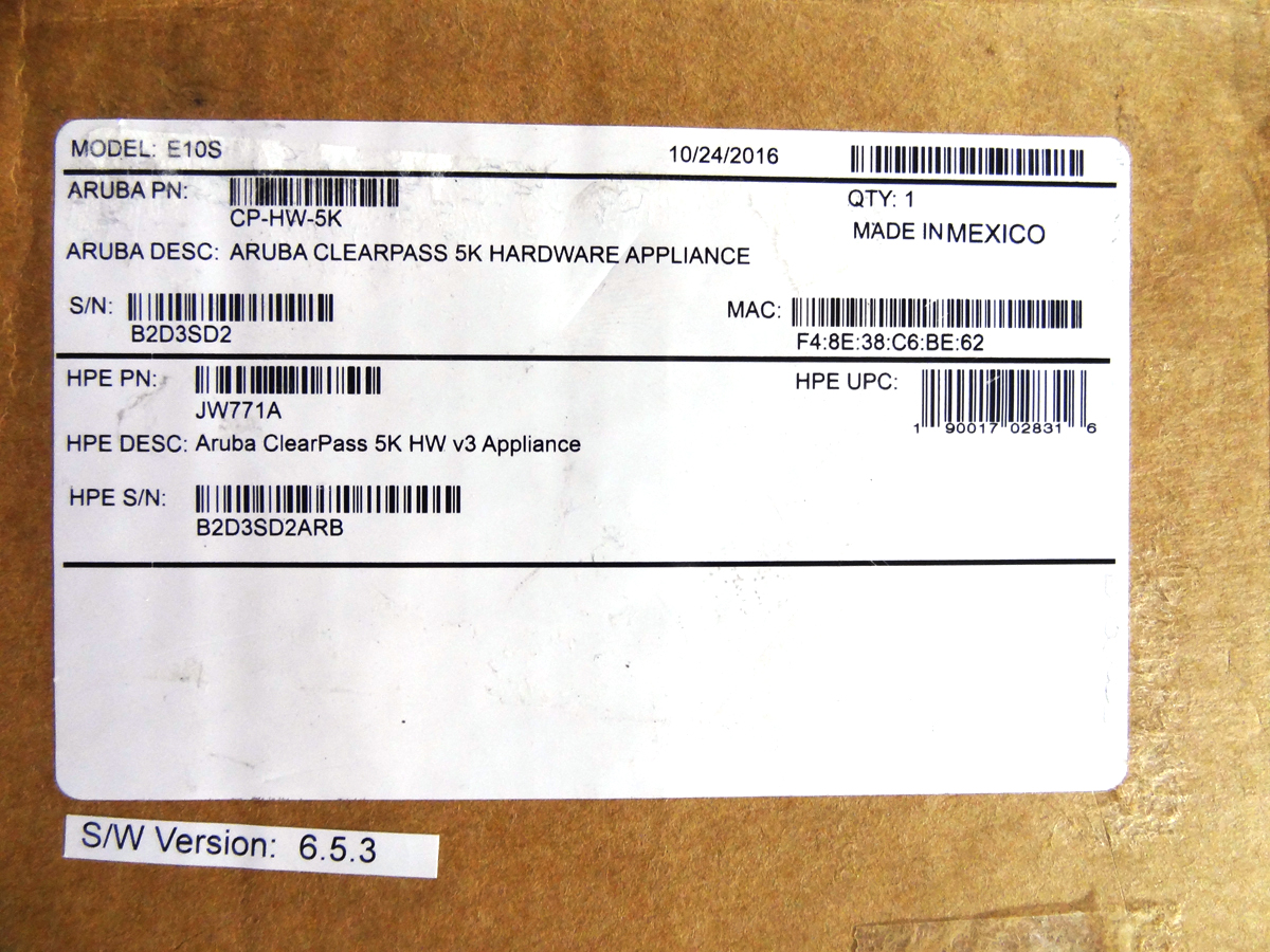 HP JW771A ARUBA CLEARPASS 5000 - JW771-61001