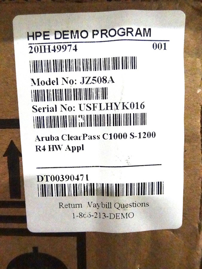 HP JZ508A CLEARPASS C1000 S-1200 R4 HW APPLIANCE *New Sealed* - JZ508-61101 
