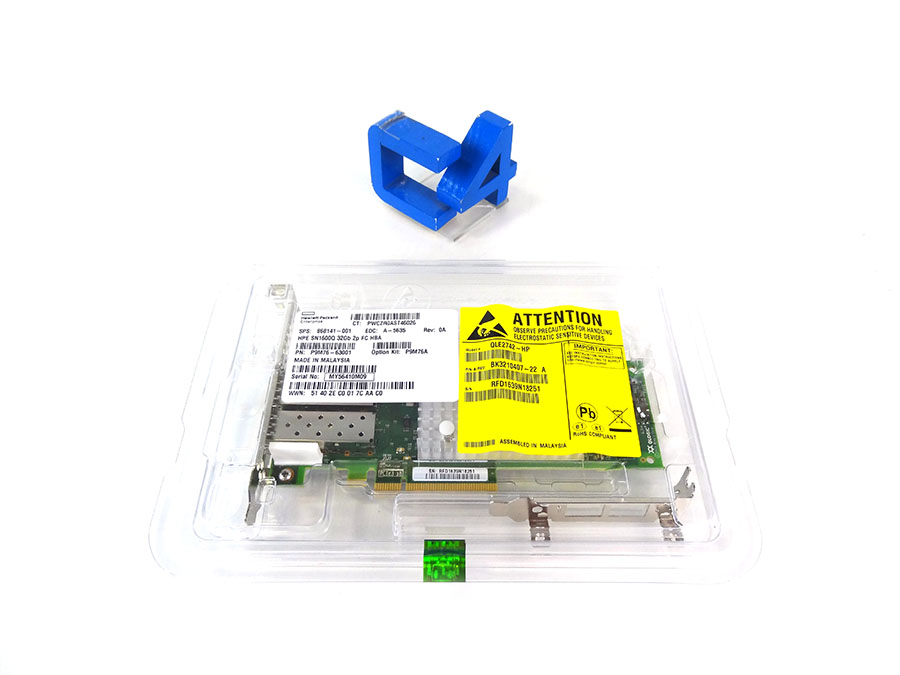 HP QLE2742-HP SN1600Q 32GB DUAL PORT FC HBA *New Bulk* - 868141-001, P9M76A 