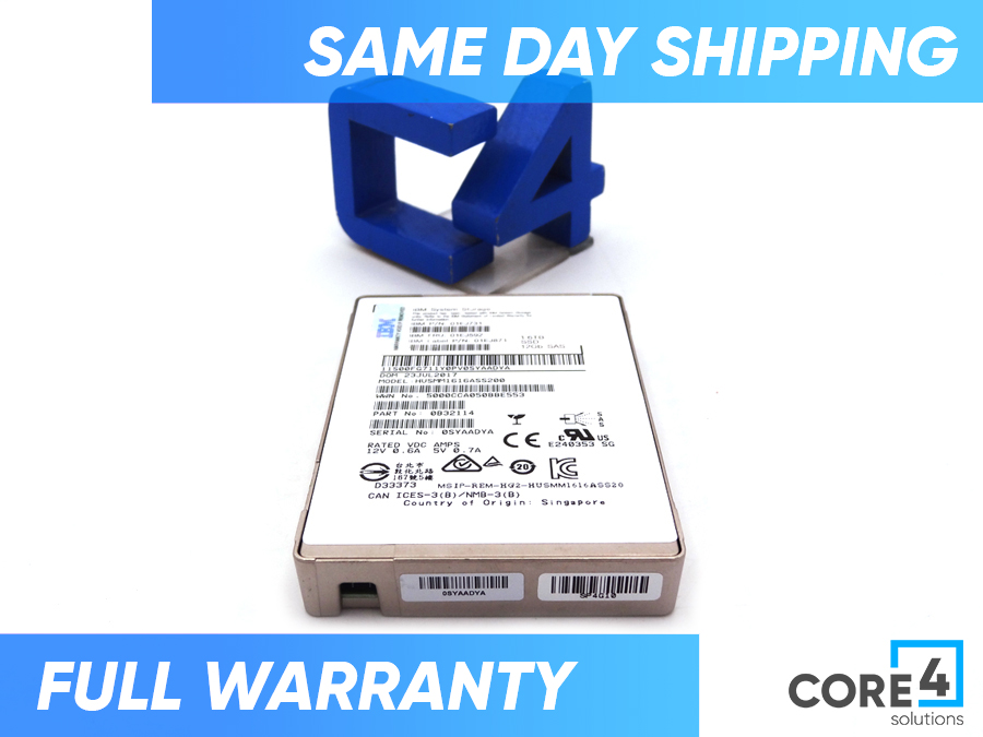 HITACHI HUSMM1616ASS200 1.6TB SAS 12G SFF SSD 