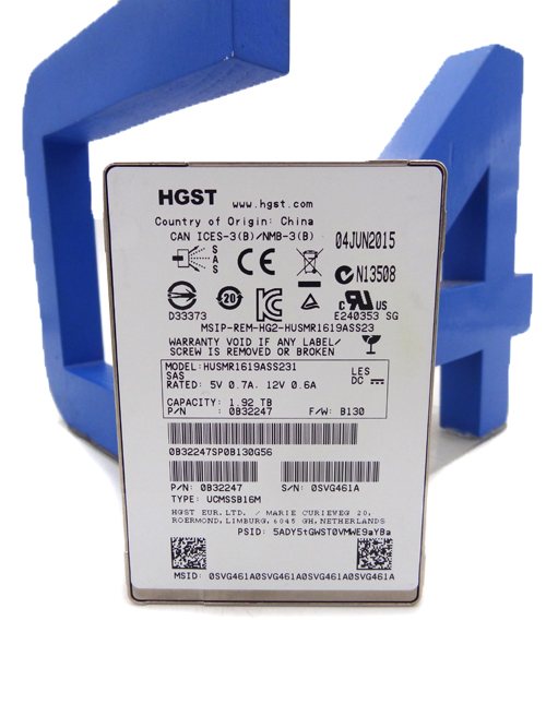 HGST HUSMR1619ASS231 HGST 2.5 12Gbs SAS SSD 1.92TB 0B32247