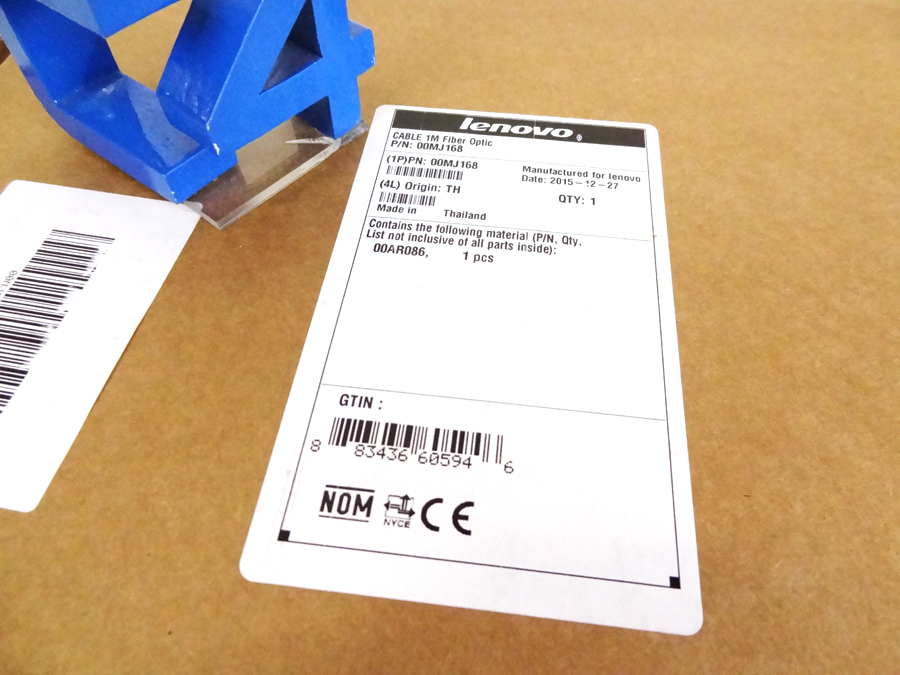 LENOVO 00MJ168 1M FIBRE CABLE (LC) - NEW SEALED 