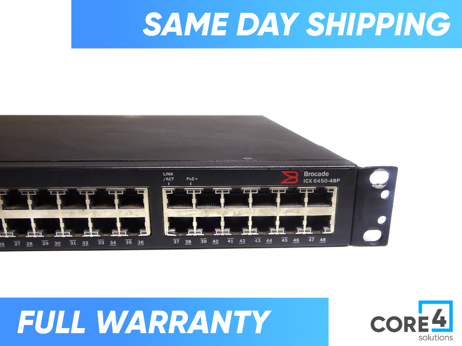 BROCADE ICX6450-48P 48 Port Gigabit Ethernet Switch 