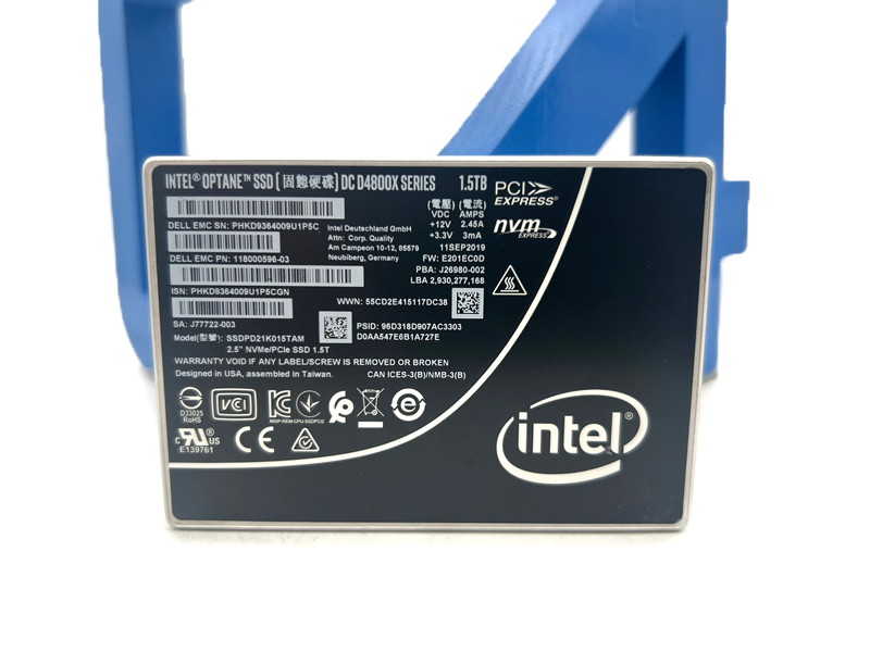 EMC SSDPD21K015TAM 1.5TB INTEL OPTANE D4800X 2.5 NVMe -99% health