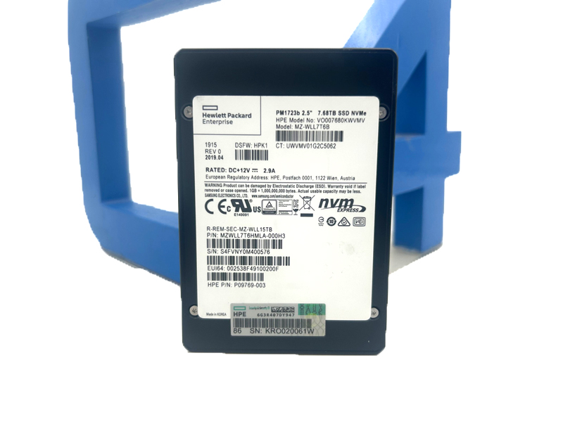 HP MZWLL7T6HMLA SAMSUNG PM1723B 7.68TB GEN3 X4 NVME 2.5 SSD
