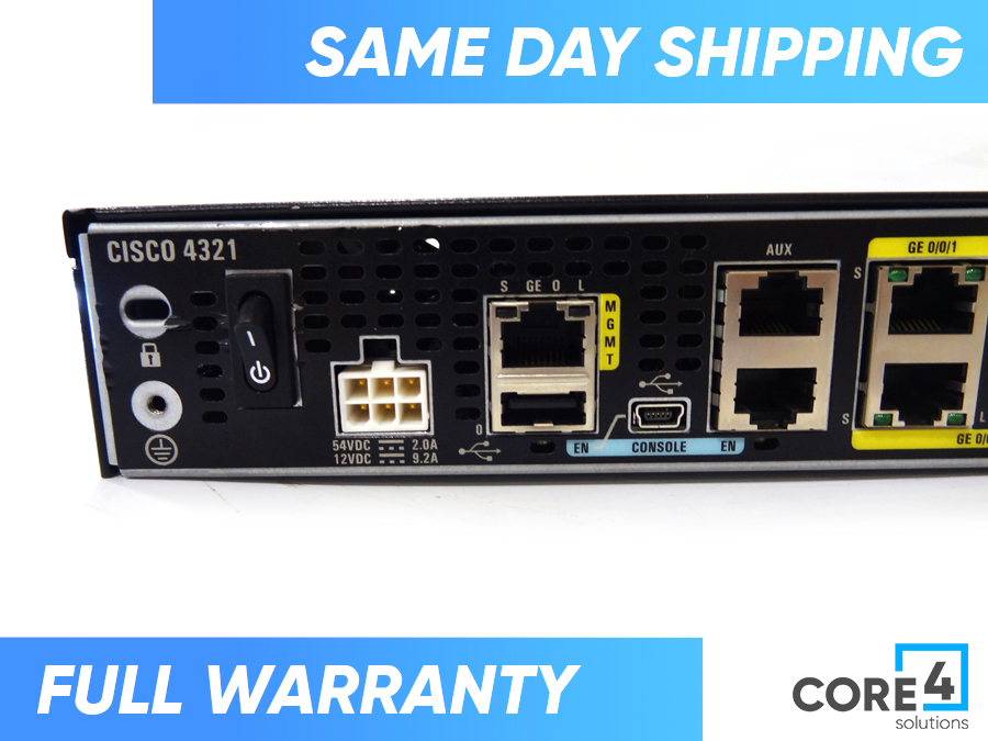 CISCO ISR4321/K9 ISR 4321 2GE 2NIM 4G FLASH 4G DRAM *New Open Box* 