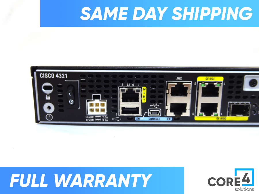CISCO ISR4321/K9 ISR 4321 2GE 2NIM 4G FLASH 4G DRAM *New Open Box* 