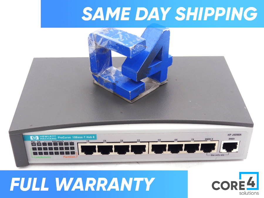HP J4090A PROCURVE 10-BASE-T HUB 8 W/ADAPTER 