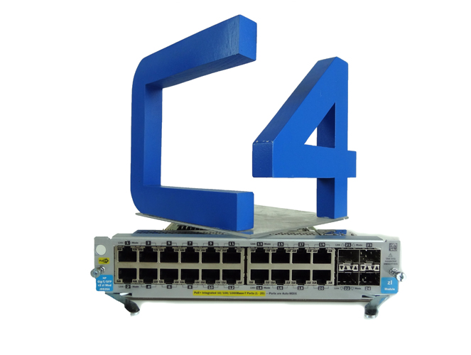 HP J9535A 20-PORT GIG-T POE+ / 4-PORT SFP V2 ZL MODULE