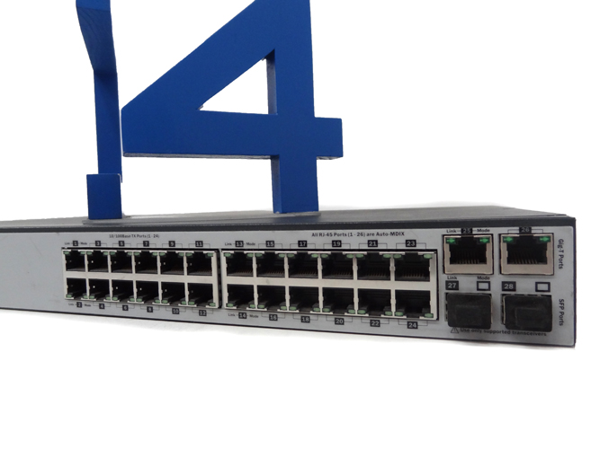 HP J9623A 2620-24 SWITCH - SWITCH - L4 - MANAGED - 24 X 10/100 + 2 X 10/100/1000 + 2 X SFP - RACK-MOUNTABLE (J9623A#ABA). NEW FACTORY SEALED