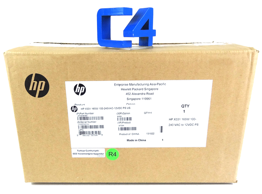 HP J9739A 165 WATT 100-240VAC TO 54VDC POWER SUPPLY FOR X331 SWITCH