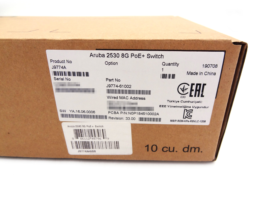 HP J9774A 2530-8G-POE+ SWITCH - SWITCH - MANAGED - 8 X 101001000 (POE+) + 2 X COMBO GIGABIT SFP - DESKTOP RACK-MOUNTABLE WALL-MOUNTABLE - POE+ (J9774A#ABA). NEW FACTORY SEALED.