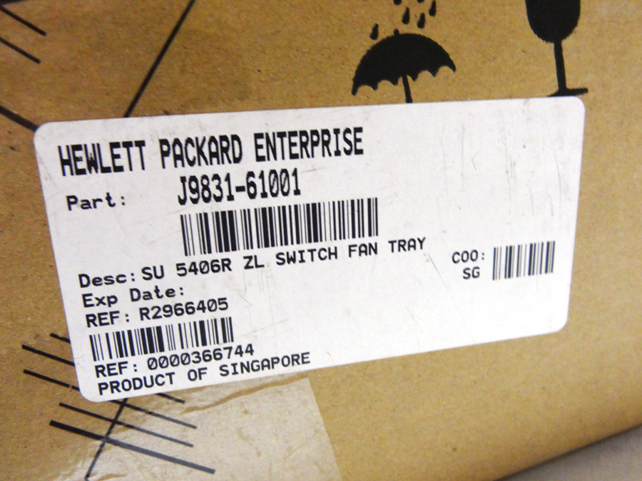 HP J9831A 5406R ZL2 SWITCH FAN TRAY *New Sealed* - J9831-61001