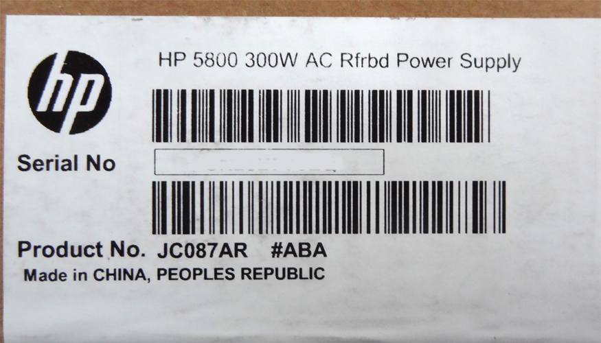 HP JC087A A5800 300w Ac Power Supply - RENEW