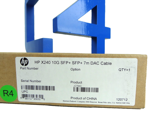 HP JC784C X240 10G SFP+ SFP+ 7M DIRECT ATTACH COPPER CABLE JC784-61201