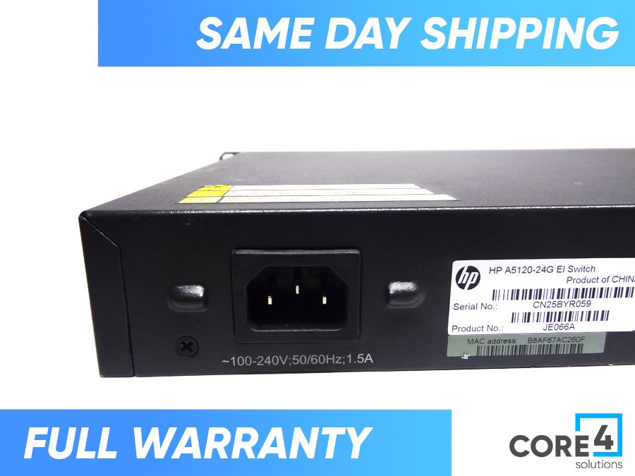 HP JE066A A5120-24G EI LAYER 3 SWITCH - 0235A0BQ, JE066-61101