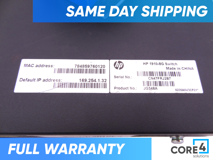 HP JG348A PROCURVE SWITCH 1910-8G
