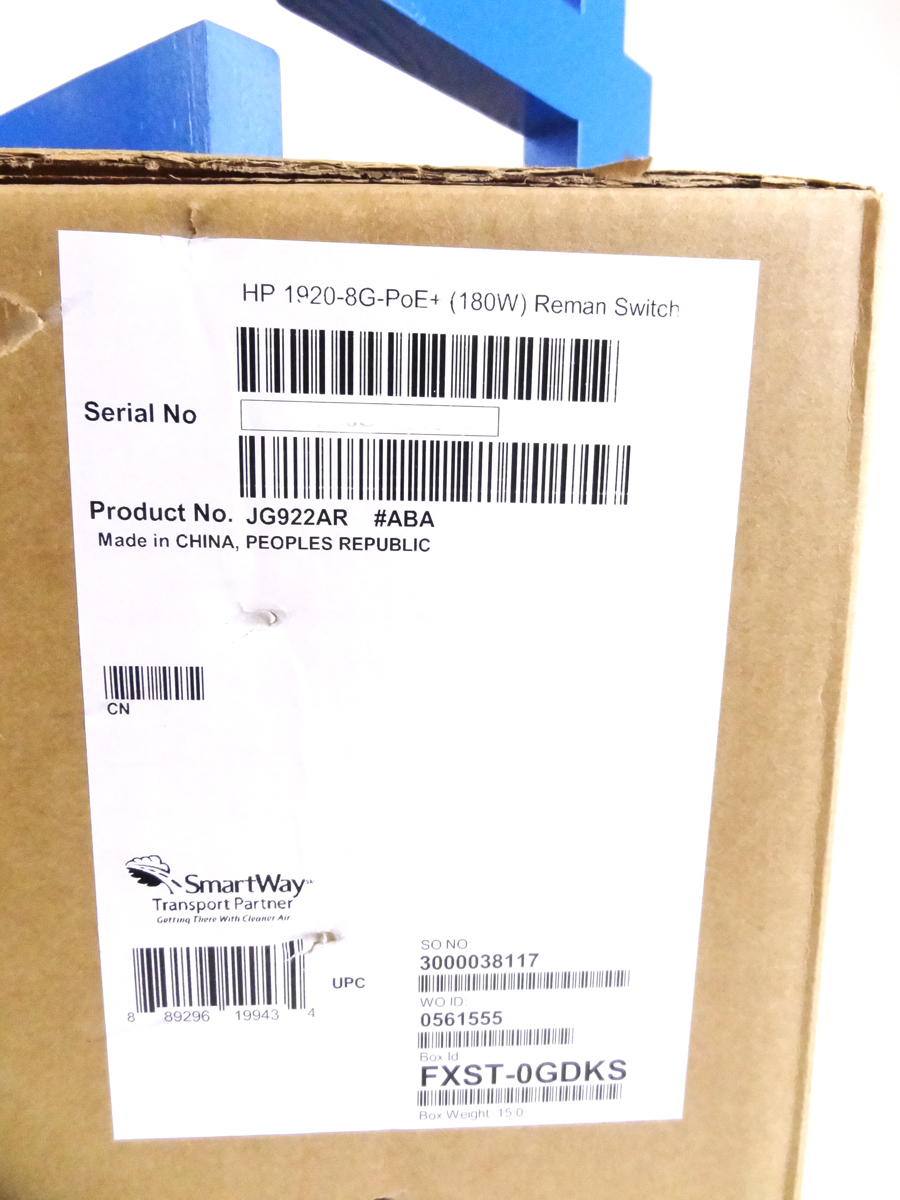 HP JG922A HP 1920-8G-POE+ (180W) SWITCH