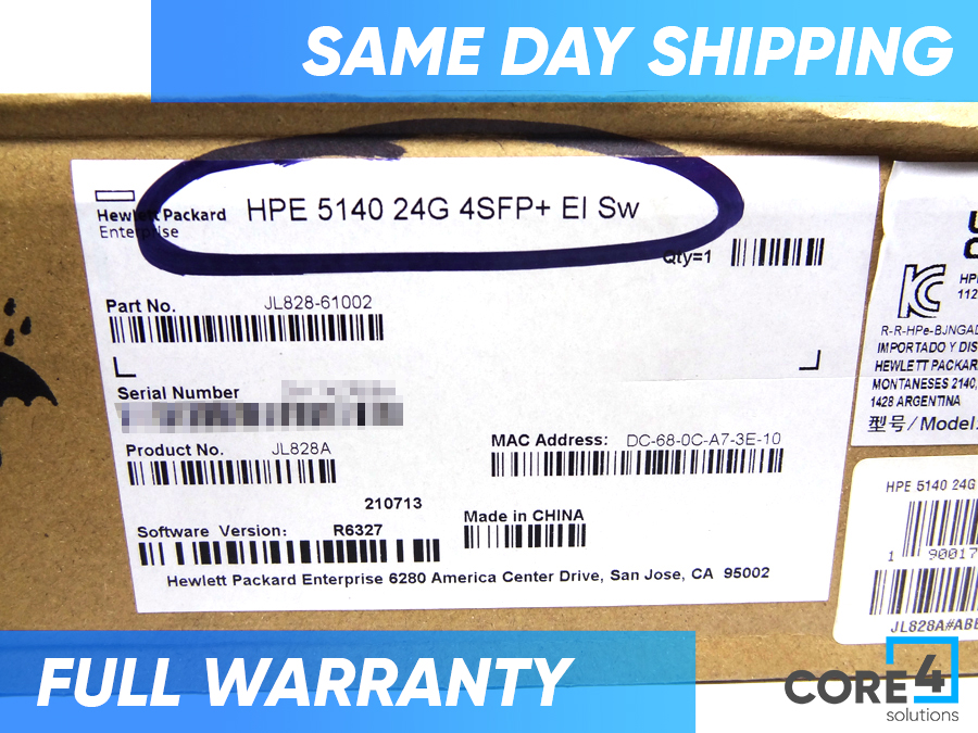 HP JL828A 5140 24G 4SFP+ EI Switch